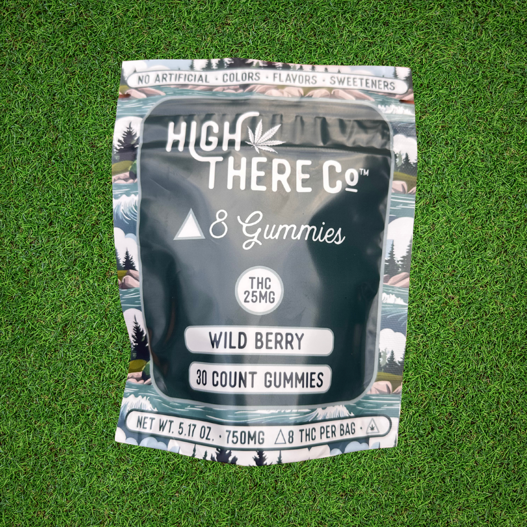 High There Co™ 25mg Delta 8 Gummies • Wild Berry • 30ct