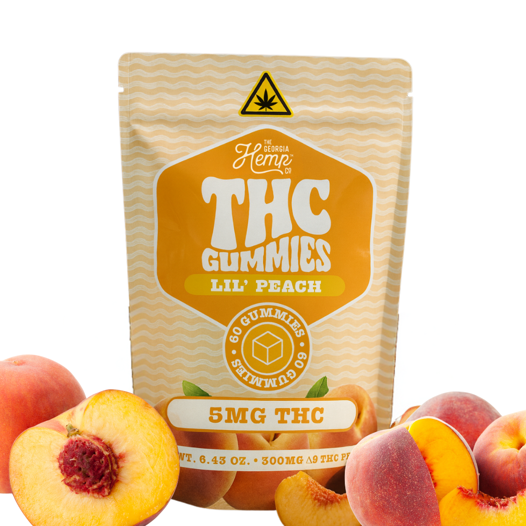 THC Gummies • 5mg THC • Lil' Peach • 60ct