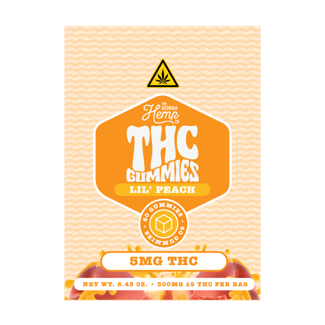 THC Gummies • 5mg THC • Lil' Peach • 60ct - Image 2