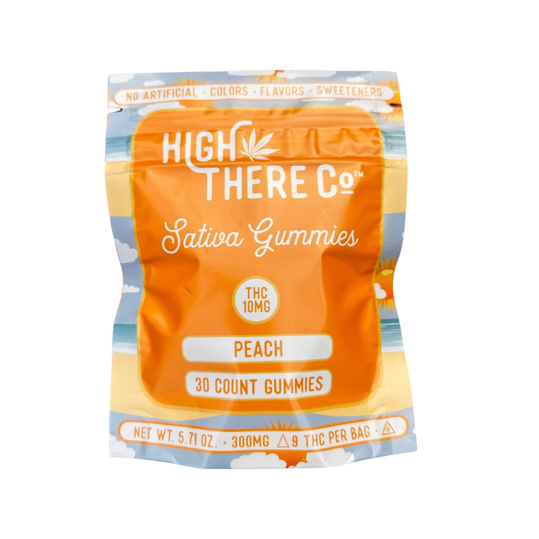 High There Co™ Sativa Gummies • 10mg THC • Peach • 30ct